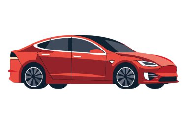 Modern spor araba tasarımı beyazın üstünde