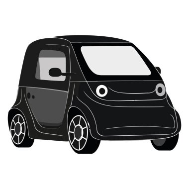 black car design over white