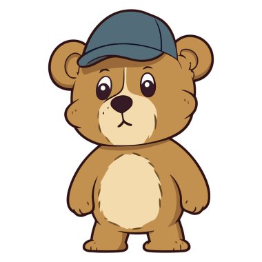 Neşeli oyuncak ayı beyazın üstünde