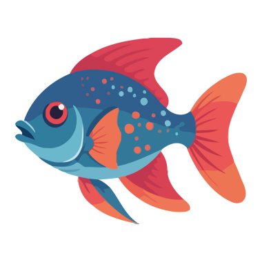 Beyaz yerine mavi balık tasarımı