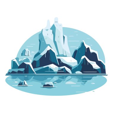 Beyazlar üzerinde donmuş kutup manzarası