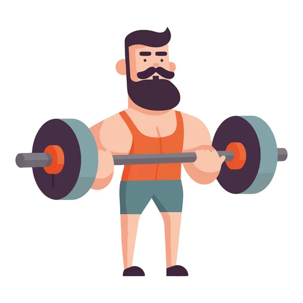 Muscular Men Lifting Weights Gym White — Stock Vector