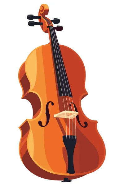 白色上方的古典小提琴矢量 — 图库矢量图片