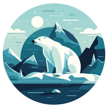 Beyaz kutup ayısı kışın balık tutuyor.