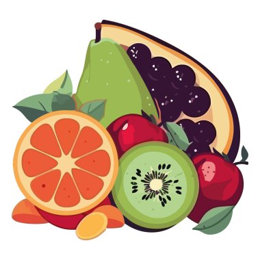 Beyaz yerine taze sağlıklı meyve.