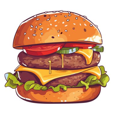 Susamlı hamburger ve beyaz ekmek.