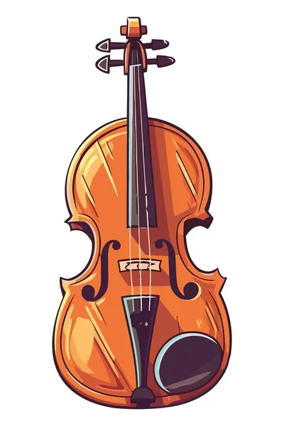 Classical Violin Design White — Stock Vector