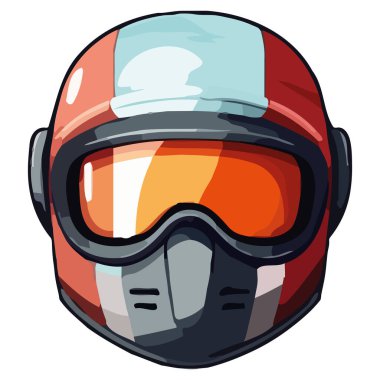 Macera sporu miğferi beyazın üzerinde uç aktiviteler için