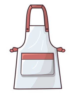 Beyaz üzerine modaya uygun önlük vektör tasarımı