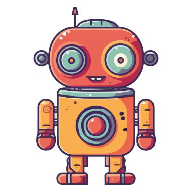 Beyazın üzerinde duran robot tasarımı