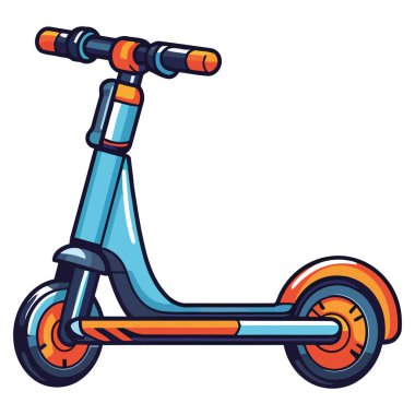 Beyazın üzerinde renkli elektrikli kaykay