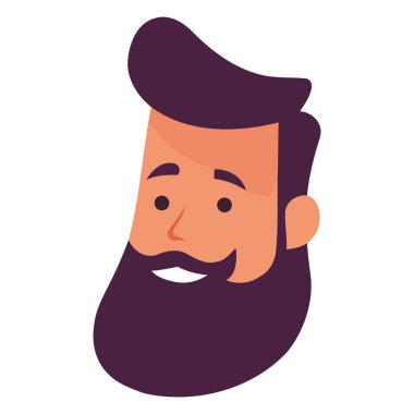 Sakallı adam beyazın üstünde