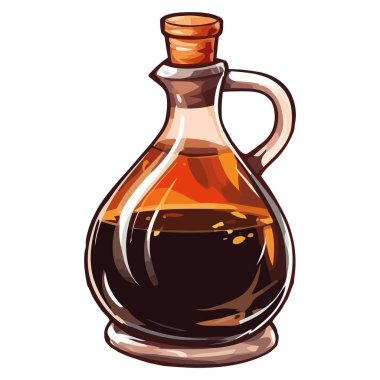 Taze organik zeytinyağı beyaz üzerine cam şişede