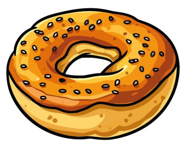 Tatlı çörek vektörü beyaz üzerine