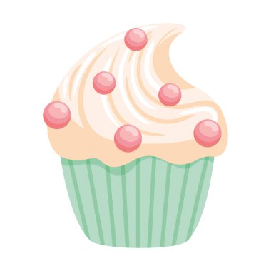 Çilek parçacıklı kek izole edildi.