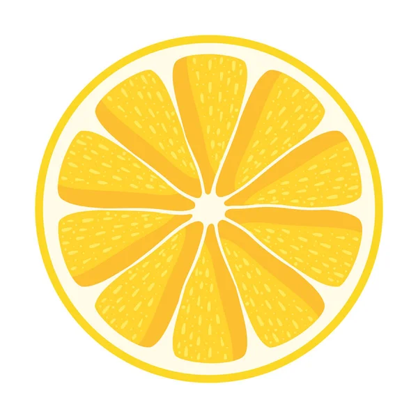 Demi Fruit Orange Sur Fond Blanc Icône Isolée — Image vectorielle