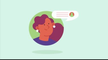 Genç kadın karakter animasyonu 4k video animasyonu