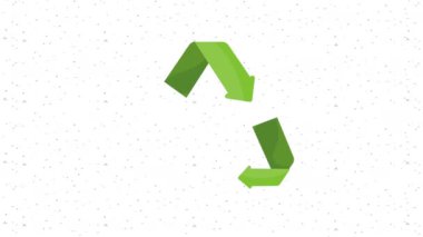 Dünya Gezegeni animasyonu 4k video animasyonlu okları geri dönüştür