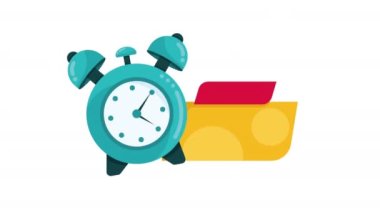 Özel olarak alarmlı saat canlandırma 4k video animasyonu sunar