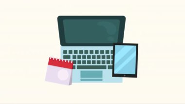 dizüstü bilgisayar taşınabilir aygıt animasyonu 4k video canlandırması