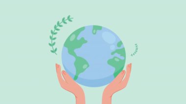 Dünya barışı kampanya animasyonu 4k video animasyonu