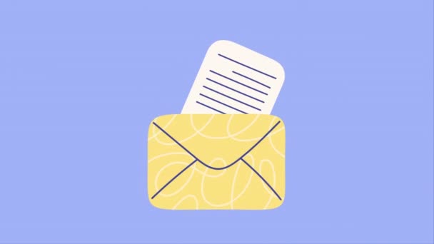 Enveloppe Mail Service Postal Animation Vidéo Animée — Video