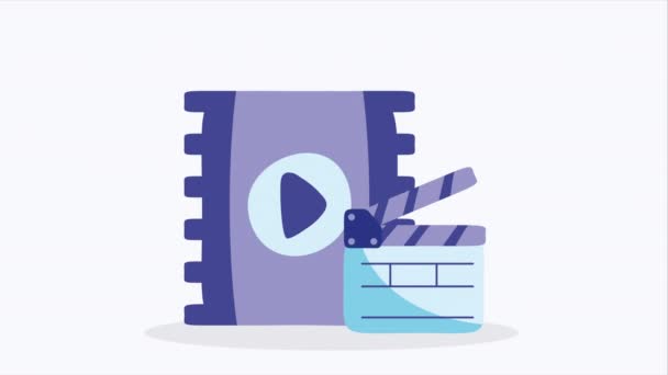 Media Player Tape Play Button Animation Video Animated — Stock Video