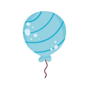 Beyaz yerine mavi balon tasarımı