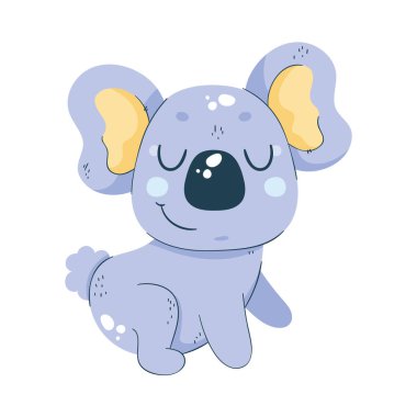 Beyaz yerine sevimli koala tasarımı