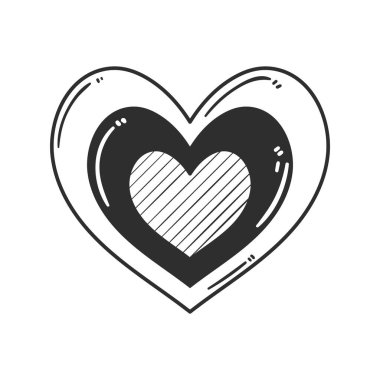 Beyaz yerine sevimli kalp tasarımı