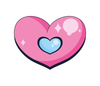 Beyaz yerine pembe kalp tasarımı