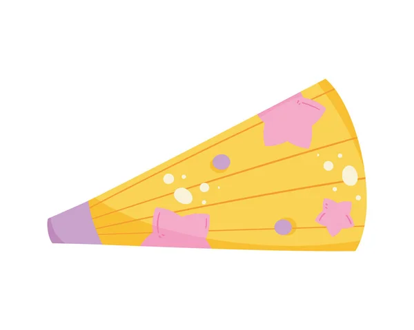 Gekleurde Vuvuzela Ontwerp Boven Wit — Stockvector
