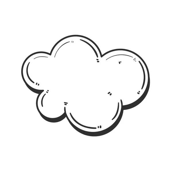 Lindo Diseño Nube Sobre Blanco — Vector de stock