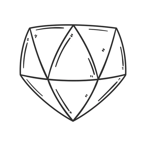 Aranyos Gyémánt Design Fehér Felett — Stock Vector