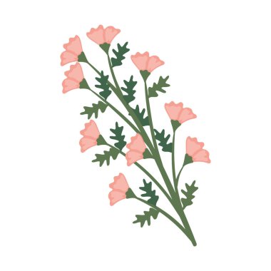 Çiçek buketi doğa simgesi izole