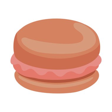 Tatlı badem kurabiyesi ikonu izole edildi