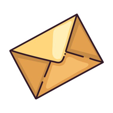 zarf ileti simgesi izole edildi