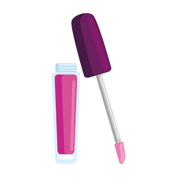 Cosmetic Brush Lipstick Icon Isolated — Stock Vector