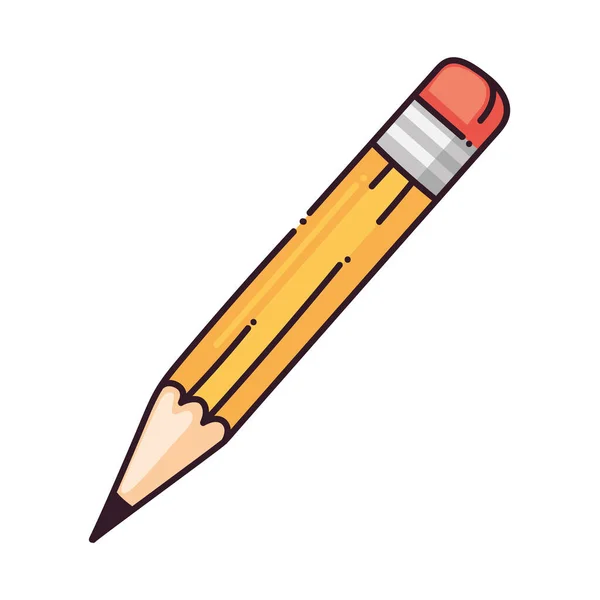 Bleistift Schreiben Werkzeug Symbol Isoliert — Stockvektor