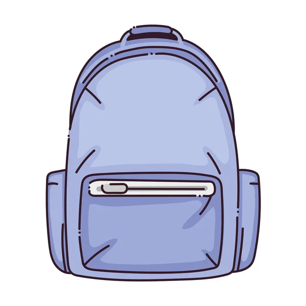 School Bag Accessory Icon Isolated — Stock Vector