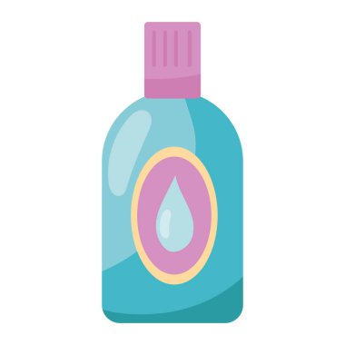 Banyo ikonu için şişe şampuanı izole illüstrasyon