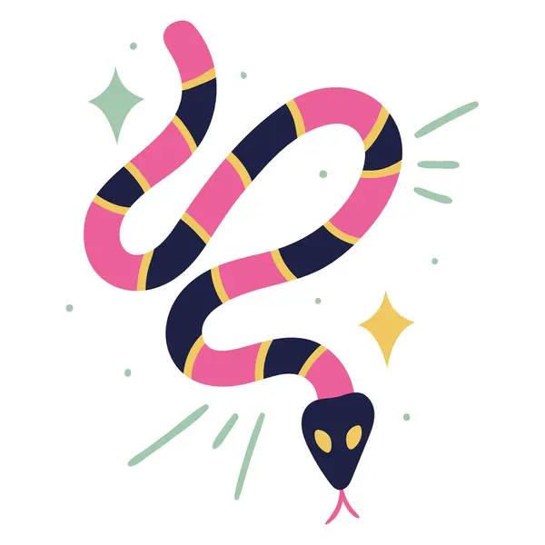 Serpiente Esotérica Icono Místico Aislado — Archivo Imágenes Vectoriales