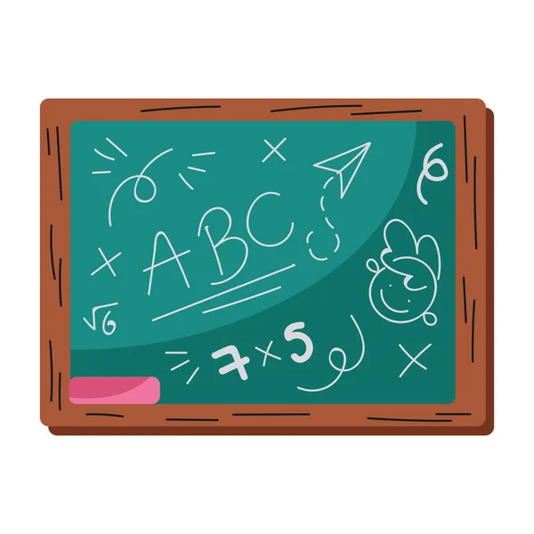 School Chalkboard Icon Isolated Illustration — Stock Vector