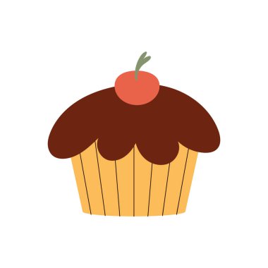 doğum günü keki illüstrasyon vektörü izole