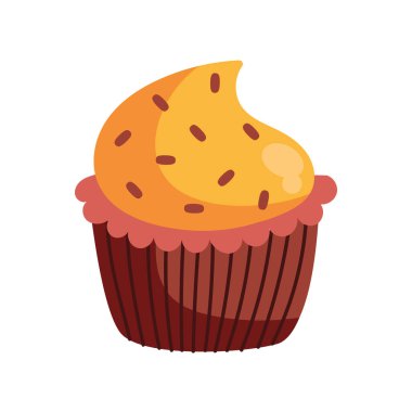 Cilalı vektör izole edilmiş kek