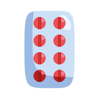 kırmızı haplar tablet vektörü izole