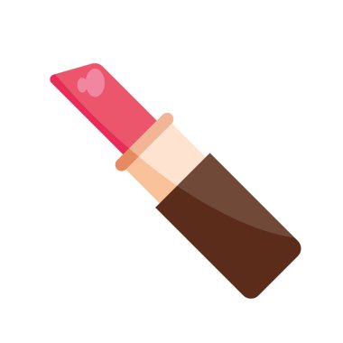 pembe linpstick çizim vektörü izole edildi