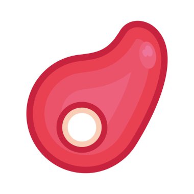 ham biftek illüstrasyon vektörü izole