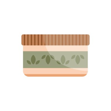 bitkisel krem çizim vektörü izole edildi