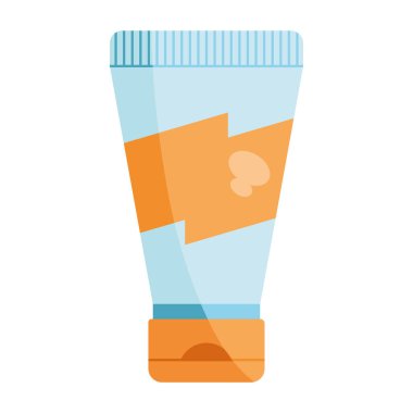 güneş kremi tüp tasarımı vektörü izole edildi